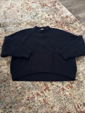 Madewell Navy Ribbed Crewneck Sweater